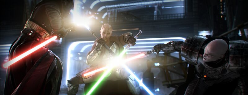 File:Jedi Master versus two Sith.jpg