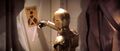 C-3PO sets a trap for pursuing snowtroopers, leading them into a wampa holding pen in Echo Base.