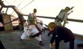 Just after Leia's attack on the gunner