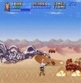 Luke Skywalker fighting his way through the Tatooine desert