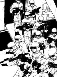 Army troopers in combat