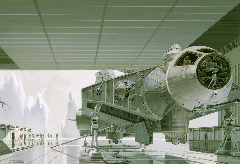 File:Ralph McQuarrie art of captive Falcon on Imperial capital planet of Alderaan.png